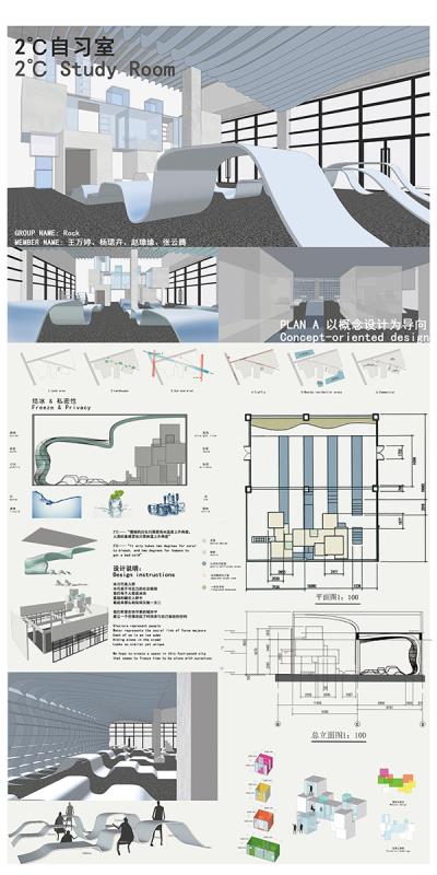 《2°自习室》     作者：王万婷、杨珺卉、赵璋缘、张云腾