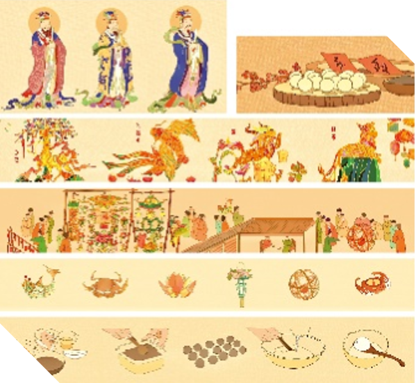 作品名称：上海非物质文化传统节庆的视觉呈现  设计：孙芷晶同学  指导教师：程艳萍